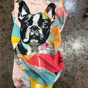 Foxy Leo Dog Print sz AM Adult Medium